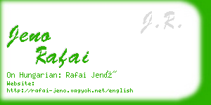 jeno rafai business card